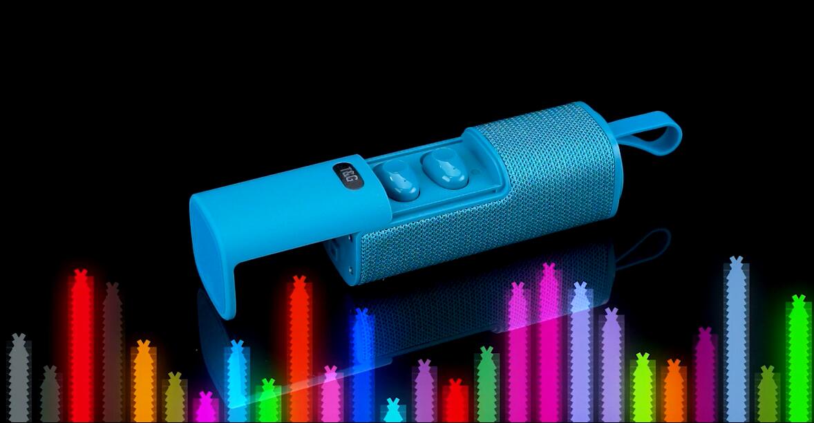 TG807 fabric dual-purpose earphone speaker two-in-one independent TWS